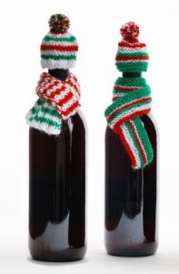 Knit Wine Bottle Hats & Scarves