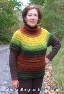 Knitting Patterns Galore - Mountain Sunrise Short-Sleeved Sweater