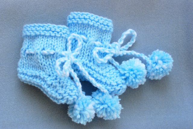 Knitting Patterns Galore Easy Peasy Baby Booties