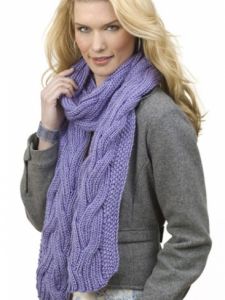 Reversible Cable Rib Scarf