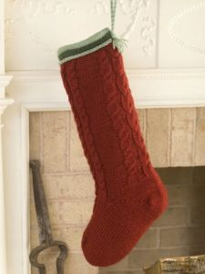 Cabled Christmas Stocking