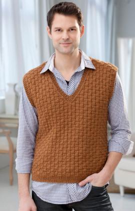 Knitting Patterns Galore Men S Basketweave Vest