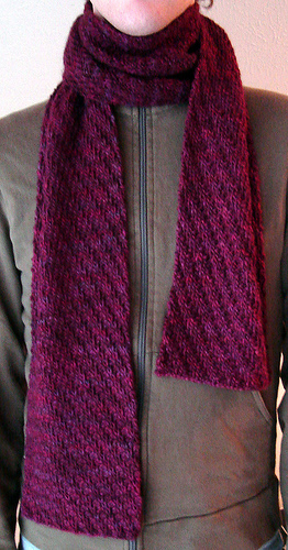 how to knit a ribbed scarf