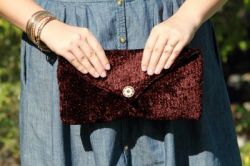 Elegant Velvet Clutch