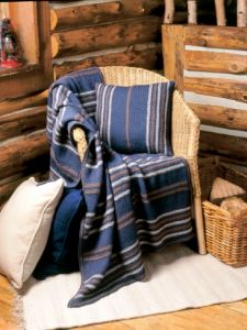 Woven-Look Afghan and Pillow