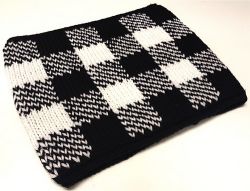 Gingham Neck Warmer in Double Knit 