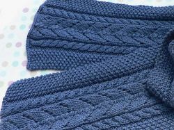 Fishtail Lace and Cables Scarf