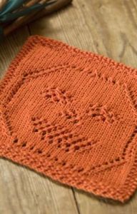 Lacy Jack-O-Lantern Dishcloth