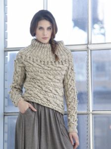 Sideways Cable Pullover