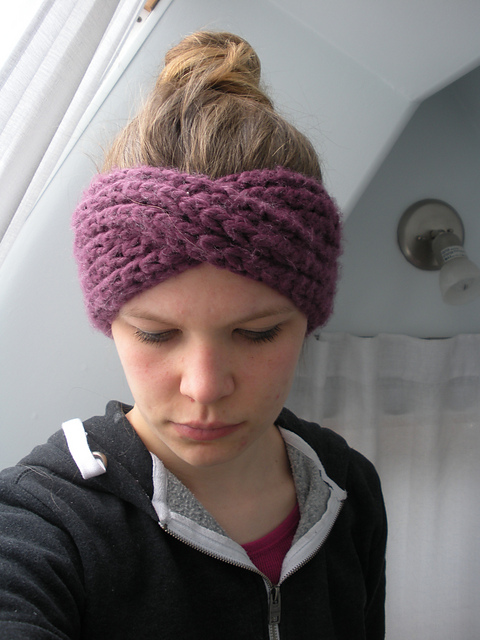 Free chunky headband knitting pattern