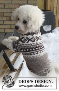 Dog's Jumper with Norwegian Pattern