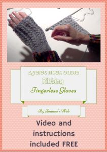 Eyelet Mock Cable Ribbing Fingerless Gloves