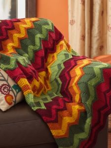 Spicy Chevron Blanket