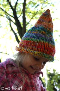 Wee Folk Art Pointed Pixie or Gnome Hat