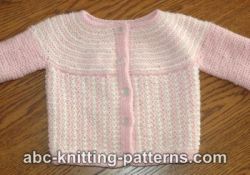 Round Yoke Top Down Seamless Baby Cardigan 