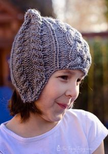 Cable Beanie with Earflaps 