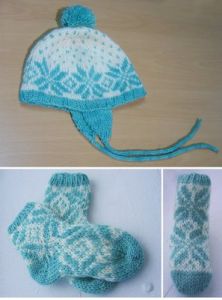 Flakey Baby Hat with Pompom