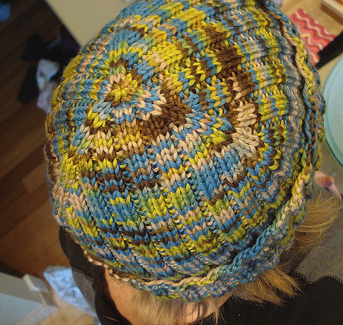 Knitting Patterns Galore 2x2 Rib Hat (With Triangle on Top)