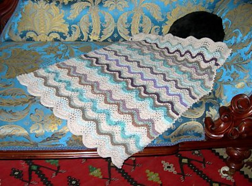 Knitting Patterns Galore Feather Fan Baby S Blanket