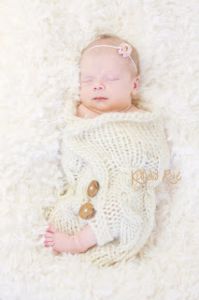 Cabled Baby Cocoon