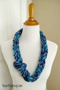 Finger Knit Sparkle Scarf 