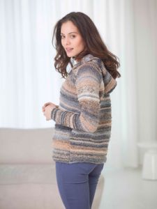 Ridged Hooded Cardigan