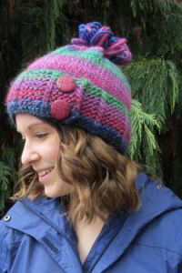 Slip Stitch Button Hat 