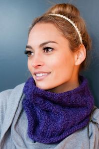 Garter Ribbed Cowl 