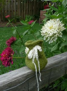 Felted Mini Drawstring Bag