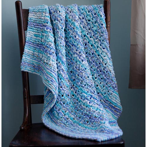 Knitting Patterns Galore - Reversible Bubble Blanket