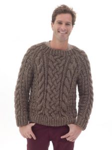 Raglan Cabled Pullover