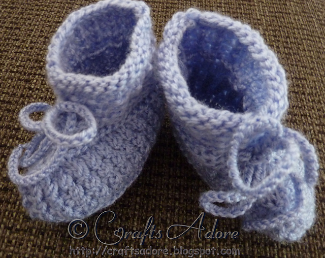 Knitting Patterns Galore Cute Stay On Baby Booties