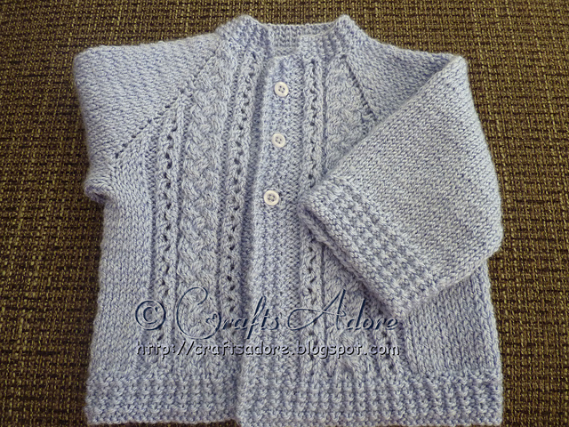 Knitting Patterns Galore Handsome Cables Baby Boy Cardigan