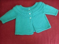 Sideways Cable Yoke Baby Sweater