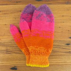 Sunset Stripes Mittens 