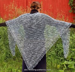 Starry Night Shawl with Crocheted Bead Edging 