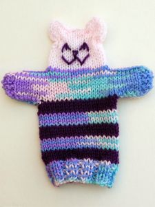 Knitting Patterns Galore - Knitted Teddy Hand Puppet