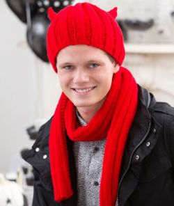 Devilish Hat and Scarf