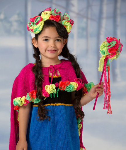 Knitting Patterns Galore - Flower Princess Tiara and Wand