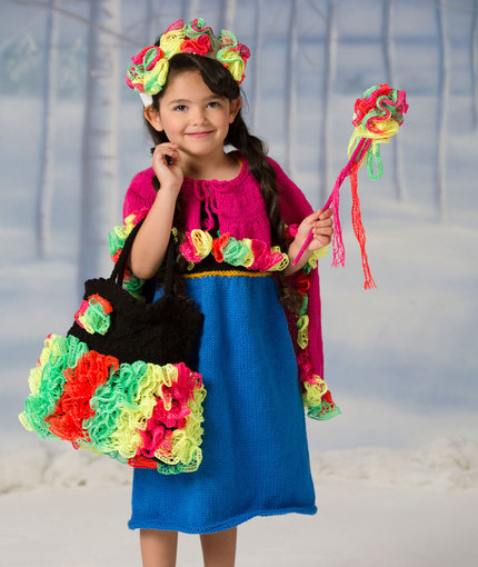 Knitting Patterns Galore - Flower Princess Dress & Cape