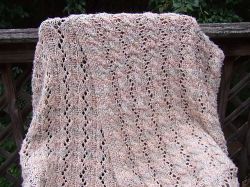 Reversible Cable and Lace Afghan 