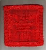 Garden Maple Leaf Knitted Dishcloth