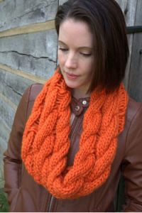 Cable Drop Stitch Cowl