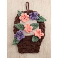 Flower Basket Dishcloth