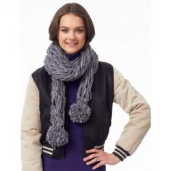 Post Haste Pompom Arm Knit Scarf