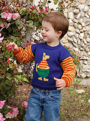 Knitting Patterns Galore - Children's Kangaroo Sweater