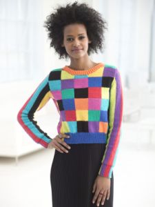 Color Grid Pullover