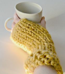 Straw Bed Wrist Warmers / Fingerless Gloves