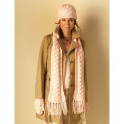 Cable Hat, Scarf and Mittens