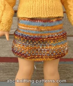 American Girl Doll Seed Stitch Skirt
